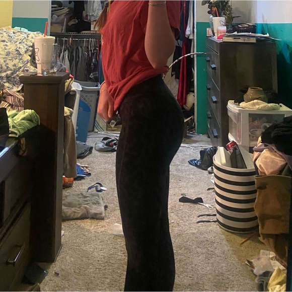 victoria secret black leopard print leggings size xs - Picture 5 of 5